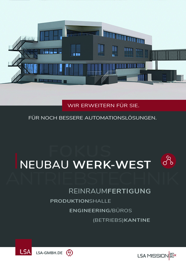 Kurzinfo Neubau Werk West | LSA GmbH